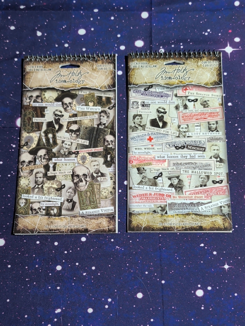 2 Tim Holtz Idea-ology HALLOWEEN 2021 2022 CURIOSITIES Sticker Books RARE HTF